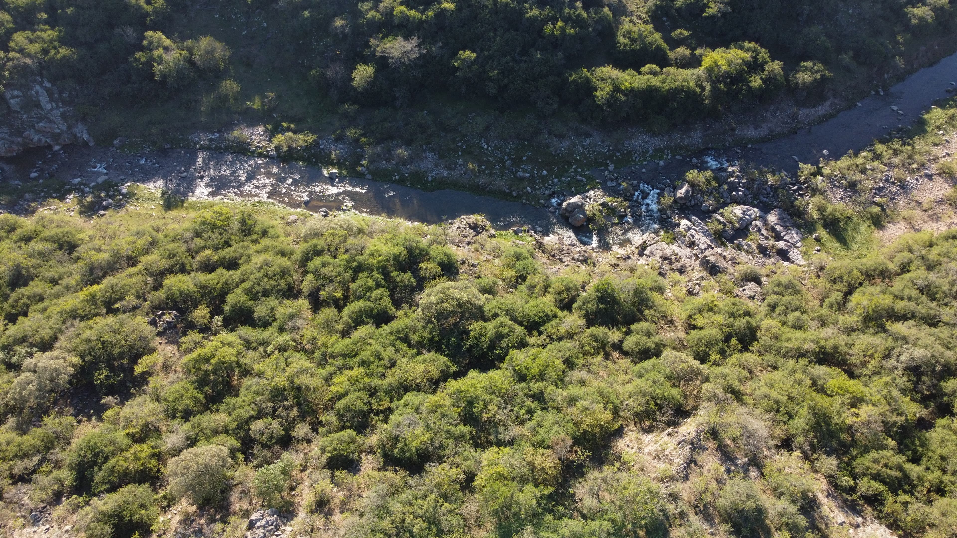 Vista aérea del paisaje de Providencia en Ascochinga